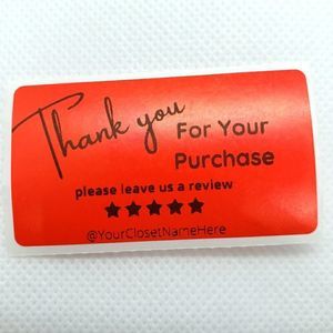 8/$20 40ct Customizable Stickers 2.25" x 1.25" Red Labels